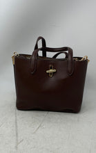 Load image into Gallery viewer, Miztique Womens Dark Brown Faux Leather Detachable Strap Turn Lock Satchel Bag
