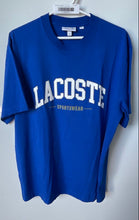 Load image into Gallery viewer, Lacoste Mens Blue Cotton Short Sleeve Crew Neck Classic Fit Pullover T-Shirt L

