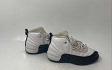 Load image into Gallery viewer, Nike Kids Air Jordan 12 Retro White Leather Lace-Up Basketball Shoes Size 11C
