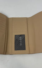 Load image into Gallery viewer, Guess Womens Brown Black Signature Print ID And Credit Card Slots Trifold Wallet
