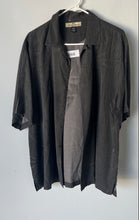 Load image into Gallery viewer, Tommy Bahama Mens Gray Leaf Print Silk Short Sleeve Button-Up Shirt Size M
