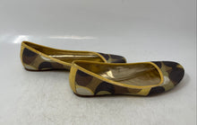 Load image into Gallery viewer, Coach Womens Yellow Brown Signature Print Round Toe Slip-On Ballet Flats Size 7B
