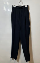Load image into Gallery viewer, Ann Taylor Womens Black Pleated Front High-Rise Tapered Leg Trousers Pants Sz 2
