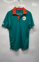 Load image into Gallery viewer, Nike Mens Aqua Orange Miami Dolphins Onfield Apparel NFL Football Polo Shirt S
