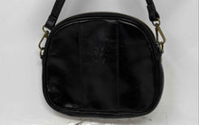 Load image into Gallery viewer, Vera Pelle Womens Black Faux Leather Inner Pocket Adjustable Strap Crossbody Bag
