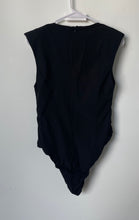 Load image into Gallery viewer, Zara Womens Black V-Neck Sleeveless Back Zipper Bodysuit Blouse Top Size Medium
