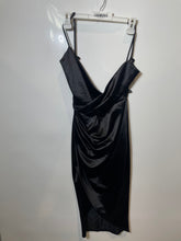 Load image into Gallery viewer, Windsor Womens Black Pleated Spaghetti Strap Bodycon Dress Size Medium
