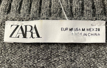 Load image into Gallery viewer, Zara Womens Gray Knitted V-Neck Sleeveless Pullover Vest Sweater Size Medium
