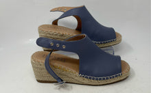 Load image into Gallery viewer, Journee Collection Womens Crew Dark Blue Beige Wedge Espadrille Sandals Size 8
