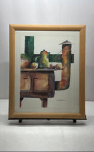 Load image into Gallery viewer, Old Time Stove &amp; Oven Watercolor Framed Signed Art Painting By Kyron Brimmer
