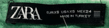 Load image into Gallery viewer, Zara Womens Green Flat Front Back Tie Faux Wrap Mini Skirt Size XS
