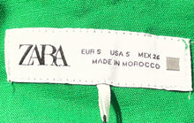 Load image into Gallery viewer, Zara Womens Green Sleeveless Collarless Side Zipper Wrap Dress Size Small
