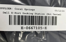 Load image into Gallery viewer, Dell Model PR03X Black E-Port Audio Out Laptop Docking Station Not Tested
