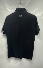 Load image into Gallery viewer, Armani Exchange Mens Black White Short Sleeve Collared Polo Shirt Size Medium
