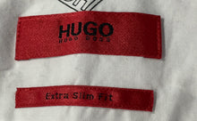 Load image into Gallery viewer, Hugo Boss Mens White Printed Collared Long Sleeve Button-Up Shirt Size L
