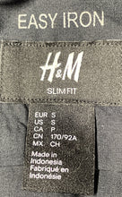 Load image into Gallery viewer, H&amp;M Mens Black Slim Fit Easy Iron Long Sleeve Collared Button-Up Shirt Size S
