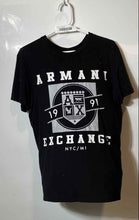 Load image into Gallery viewer, Armani Exchange Mens Black Short Sleeve Crew Neck Graphic T-Shirt Size Medium
