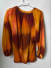 Load image into Gallery viewer, Zara Womens Multicolor Tie-Dye Balloon Sleeve Pullover Blouse Top Size Large
