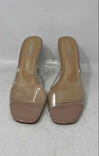 Load image into Gallery viewer, Vivian Womens Clear Beige Open Toe Slip-On Stiletto Mule Heels Size 9
