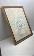 Load image into Gallery viewer, Featuring A Bouquet Of White &amp; Pink Flowers In A Vase Framed Art Painting

