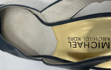 Load image into Gallery viewer, Michael Kors Womens Rochelle Black White Wedge Heels Slingback Sandals Size 7.5M
