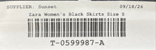 Load image into Gallery viewer, Zara Womens Black Denim Dark Wash Raw Hem 5-Pocket Design Mini Skirt Size Small
