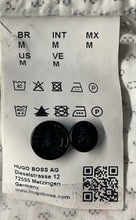 Load image into Gallery viewer, Hugo Boss Mens White Black Geometric Print Long Sleeve Button-Up Shirt Size M
