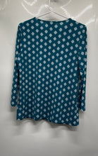 Load image into Gallery viewer, Liz Claiborne Womens Blue Printed Long Sleeve Pullover Blouse Top Size S
