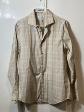 Load image into Gallery viewer, Calvin Klein Mens Multicolor Plaid Slim Fit Stretch Long Sleeve Dress Shirt Sz L
