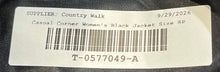 Load image into Gallery viewer, Casual Corner Womens Black Cuffed Long Sleeve Double-Breasted Peacoat Size 8P
