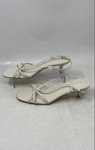 Load image into Gallery viewer, Calvin Klein Womens Poeta White Casual Low Kitten Heel Slingback Sandals Sz 9.5M
