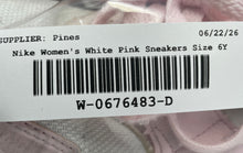 Load image into Gallery viewer, Nike Unise Kids Huarache Run 654275-608 White Pink Lace-Up Sneaker Shoes Size 6Y
