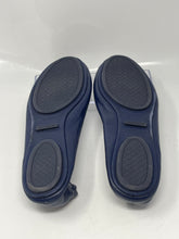 Load image into Gallery viewer, Authentic Tory Burch Womens Minnie Blue Leather Ballet Flats Size 10.5M Damaged
