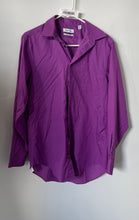 Load image into Gallery viewer, Calvin Klein Mens Purple Non-Iron Slim Fit Long Sleeve Dress Shirt Size 15 32/33
