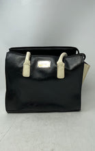 Load image into Gallery viewer, Nine West Womens Black Leather Inner Pocket Double Handle Tote Handbag
