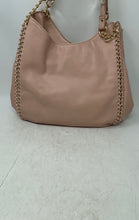 Load image into Gallery viewer, Bebe Womens Blush Pink Leather Inner Pocket Double Strap Zipper Shoulder Bag
