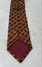 Load image into Gallery viewer, Ermenegildo Zegna Mens Multicolor Geometric Silk Keeper Loop Pointed Tie
