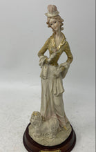 Load image into Gallery viewer, 1984 A Belcari Lady Walking With Dog On Base Decorative Figurine Collectible
