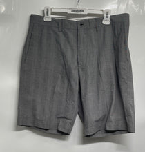 Load image into Gallery viewer, Banana Republic Mens Gray Plaid Print Flat Front Pockets Chino Shorts Size 34
