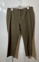 Load image into Gallery viewer, Chico's Womens Brown 5-Pocket Design Button Front Belt Loops Tapered Jeans Sz 1
