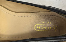 Load image into Gallery viewer, Coach Womens Brown Signature Canvas Patent Leather Trim Loafer Flats Size 6.5B
