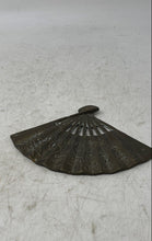 Load image into Gallery viewer, Phoenix Floral Relief Asian-Inspired Solid Brass Decorative Fan Oriental Style
