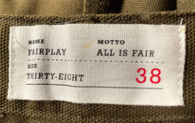 Load image into Gallery viewer, Fairplay Los Angeles Mens Green Motto All Is Fair Cargo Pants Size 38
