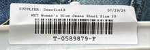 Load image into Gallery viewer, MET Womens Blue Pockets Stretch Raw Hem Denim Cut-Off Shorts Size 29
