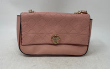 Load image into Gallery viewer, Nine West Womens Kyelle Pink Embossed Logo Chain Strap Flap Crossbody Bag
