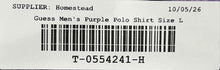 Load image into Gallery viewer, Guess Mens Purple Embroidered Logo Short Sleeve Collared Polo Shirt Size L
