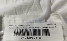 Load image into Gallery viewer, Express Mens White Long Sleeve Slim Collared Button-Up Shirt Size Medium

