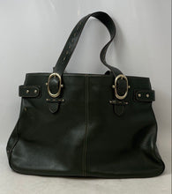 Load image into Gallery viewer, Liz Claiborne Womens Green Bottom Studs Double Handle Shoulder Handbag
