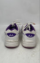 Load image into Gallery viewer, Lefus Womens White And Purple Lace-Up Low Top Pickleball Sneaker Shoes Size 7
