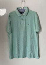 Load image into Gallery viewer, Tommy Hilfiger Mens Green Heather Short Sleeve Custom Fit Polo Shirt Size XL
